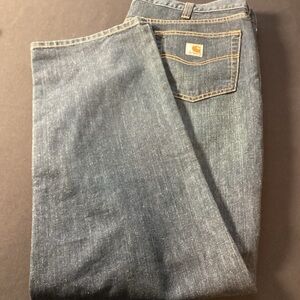 Carhartt Jeans Mens 40x32 Dark Relaxed Fit Holter Straight Leg Denim Work NWT
